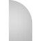 Ekena Millwork Quarter Round Top Left Surface Mount PVC Gable Vent w/ 2"W x 1-1/2"P Brickmould Frame, 24"W x 42"H GVPQL24X4202SN - alternate 4